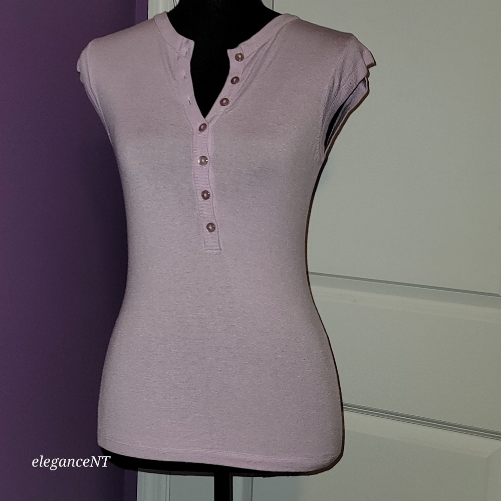 Bershka Liliac Two Piece Cardigan + Cap Sleeve Set Sz: M (Juniors) - Picture 11 of 14